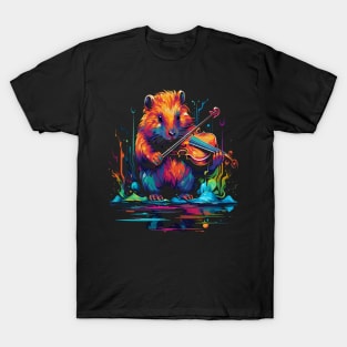 Beaver Playing Violin T-Shirt